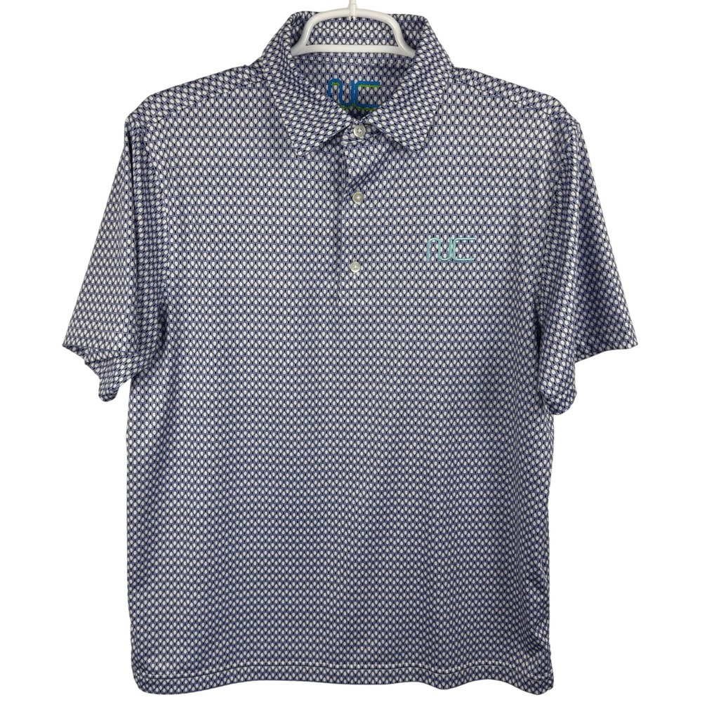 New Court Pickleball Men's‎ SIgnature Pickleball Paddle Pattern Polo Shirt Small
